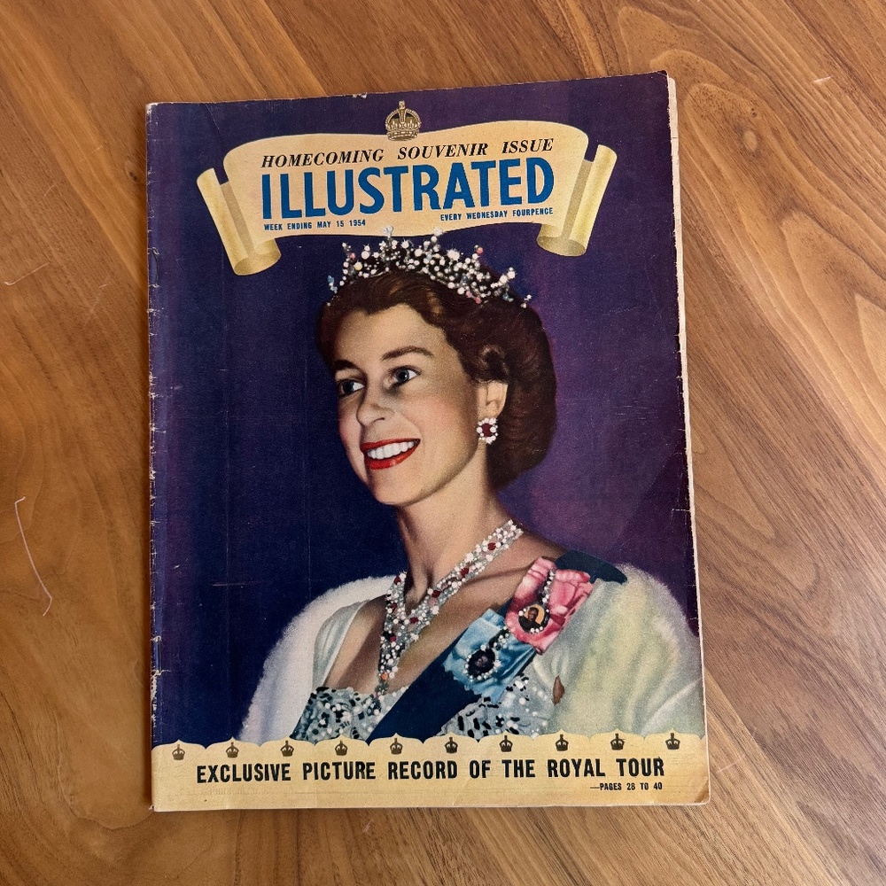 Queen Elizabeth II Royal Tour Illustrated Homecoming Souvenir Issue May 15 1954